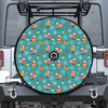 Christmas Santa Gift Pattern Print Tire Cover With Camera Hole