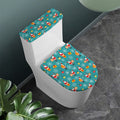 Christmas Santa Gift Pattern Print Toilet Lid And Tank Cover Set