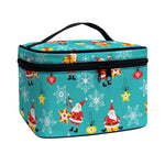 Christmas Santa Gift Pattern Print Travel Makeup Bag