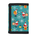 Christmas Santa Gift Pattern Print Trifold Wallet
