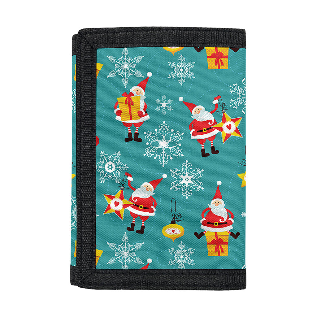 Christmas Santa Gift Pattern Print Trifold Wallet