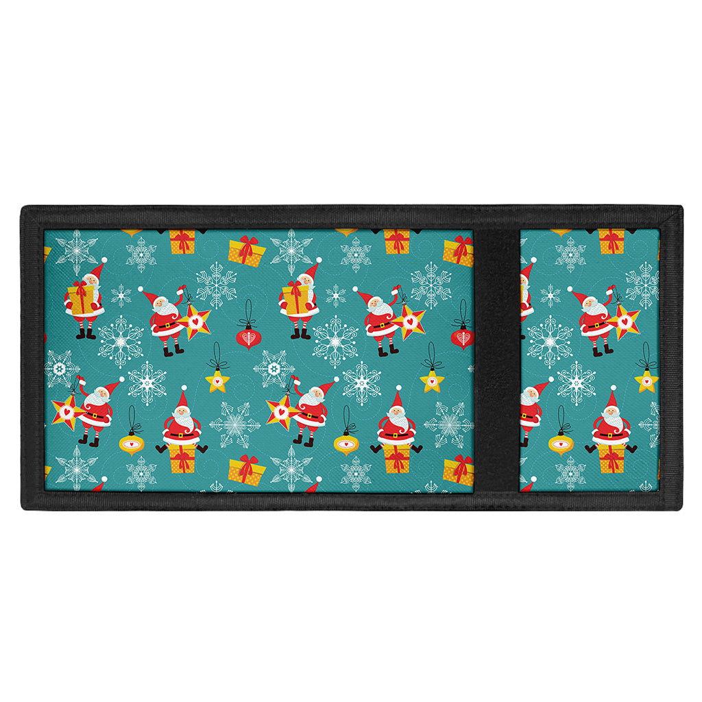 Christmas Santa Gift Pattern Print Trifold Wallet