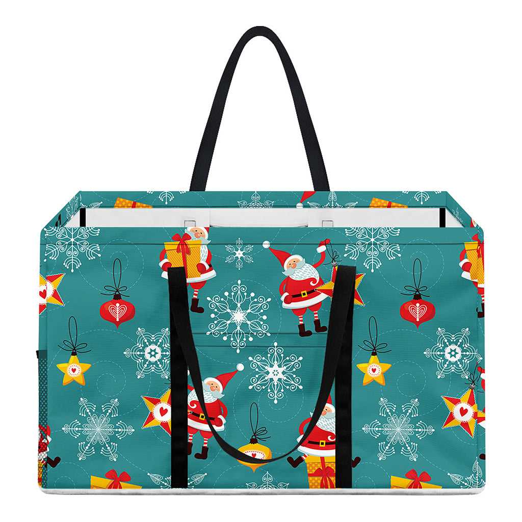 Christmas Santa Gift Pattern Print Utility Tote Bag