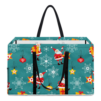 Christmas Santa Gift Pattern Print Utility Tote Bag