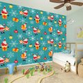 Christmas Santa Gift Pattern Print Wall Sticker