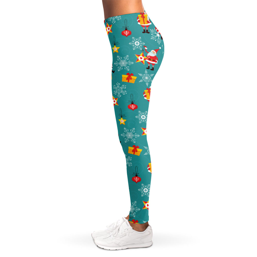 Christmas Santa Gift Pattern Print Women's Leggings