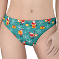 Christmas Santa Gift Pattern Print Women's Thong