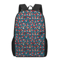 Christmas Santa Hats Pattern Print 17 Inch Backpack