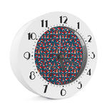 Christmas Santa Hats Pattern Print Alarm Clock