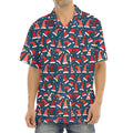 Christmas Santa Hats Pattern Print Aloha Shirt