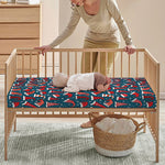 Christmas Santa Hats Pattern Print Baby Crib Sheet
