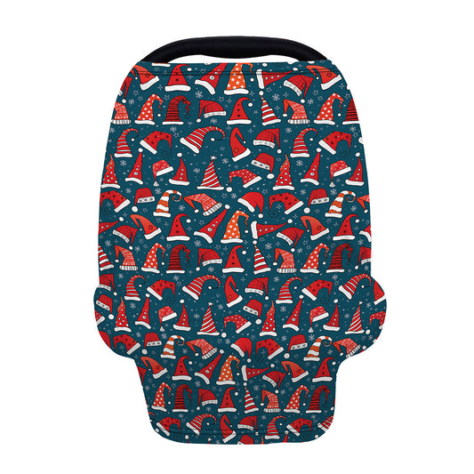 Christmas Santa Hats Pattern Print Baby Seat Cover