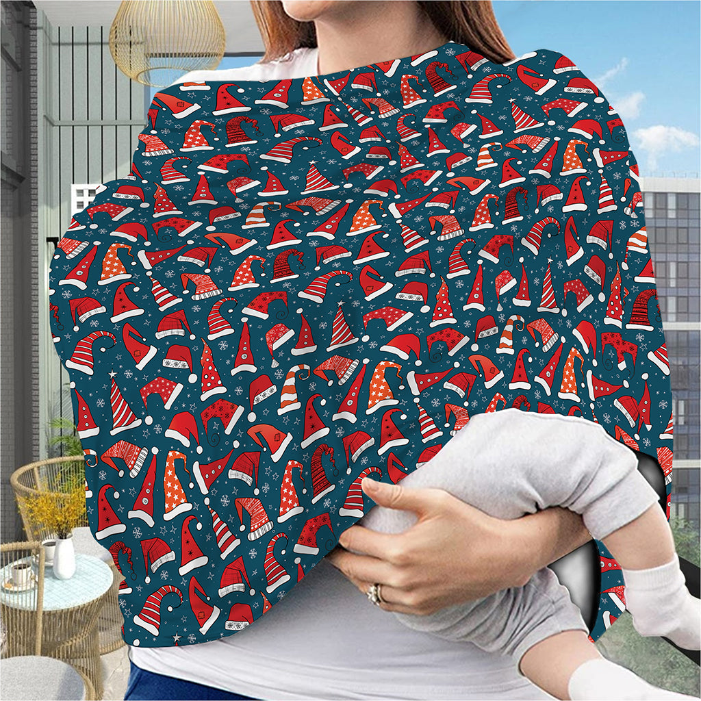 Christmas Santa Hats Pattern Print Baby Seat Cover