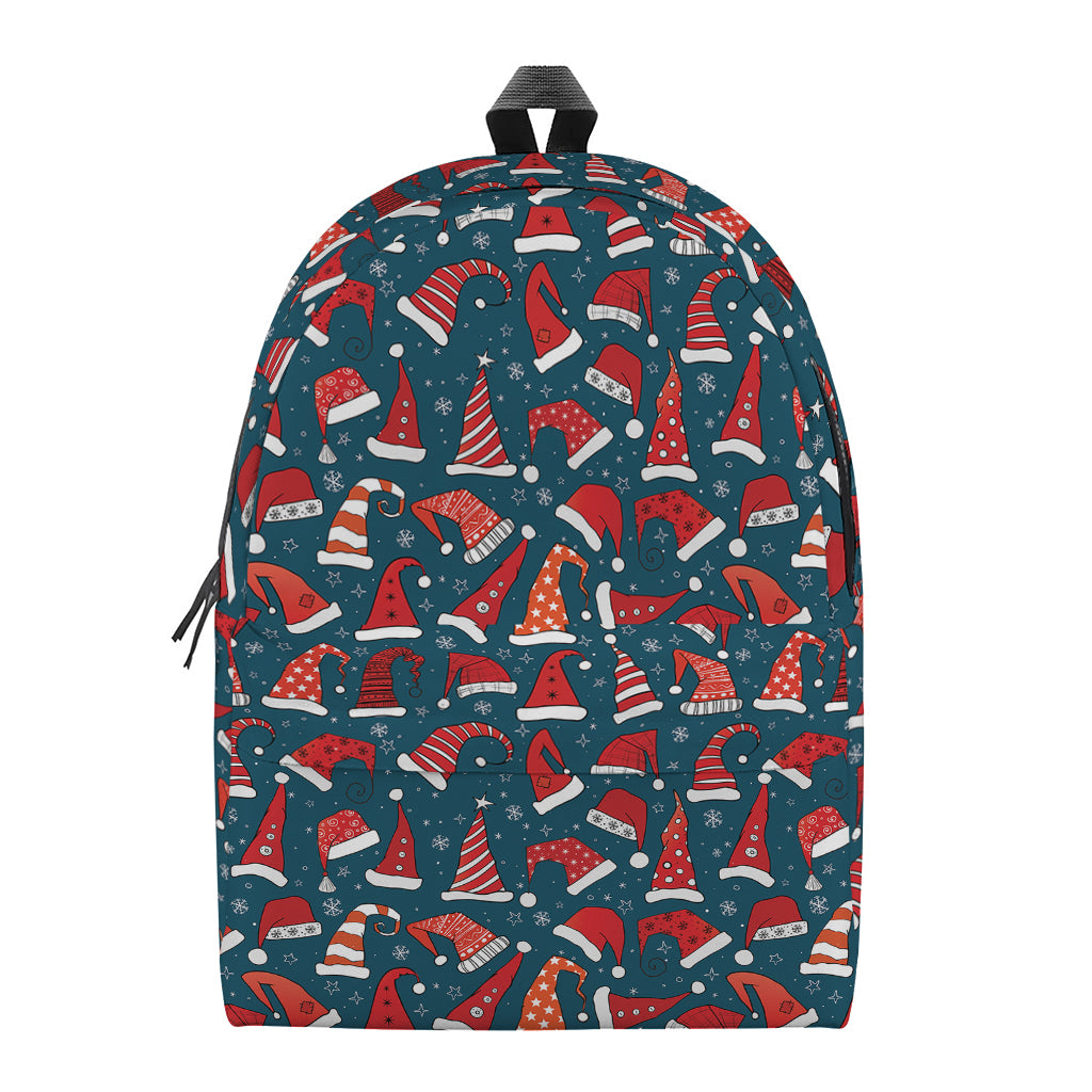 Christmas Santa Hats Pattern Print Backpack