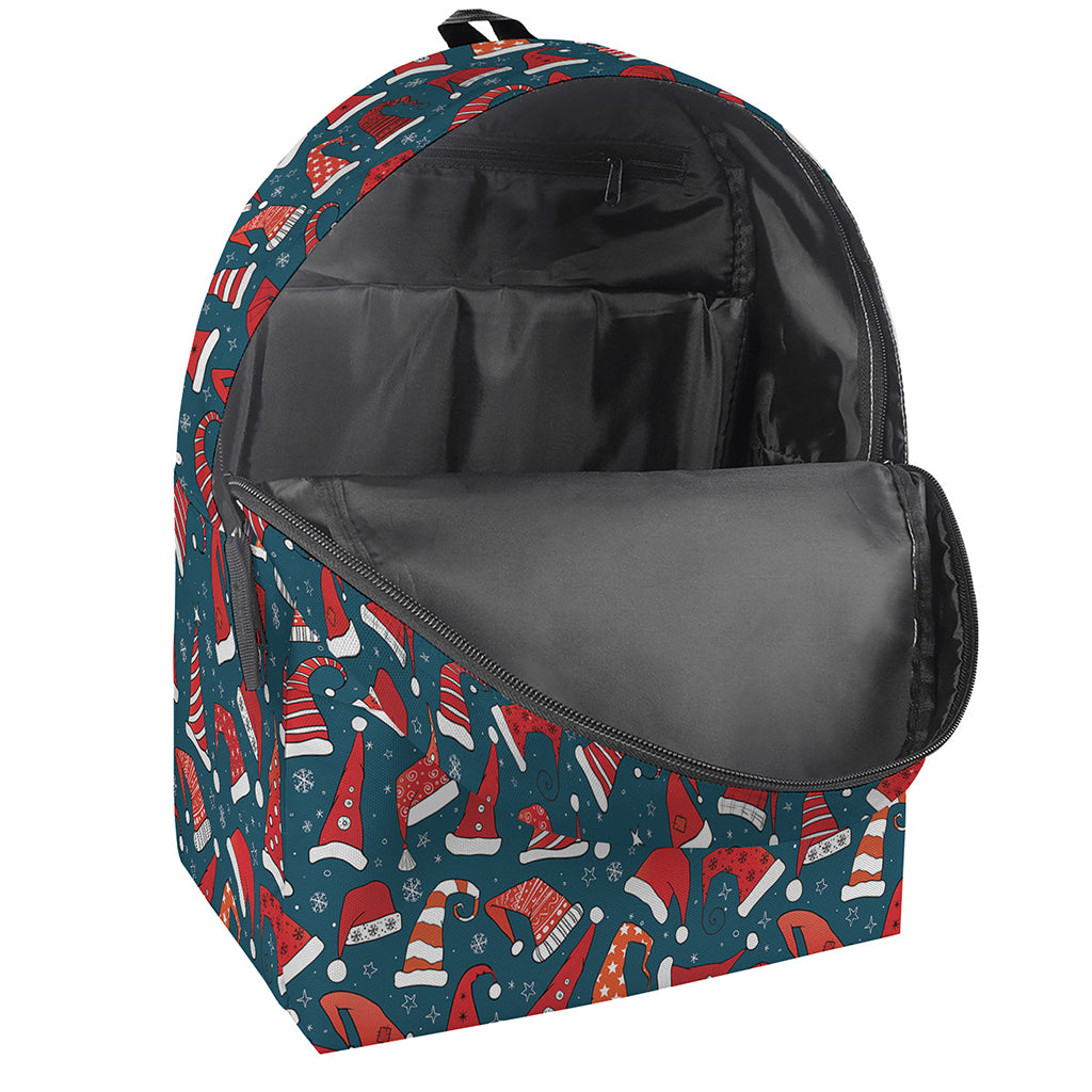 Christmas Santa Hats Pattern Print Backpack