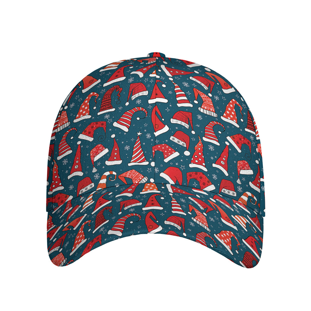Christmas Santa Hats Pattern Print Baseball Cap