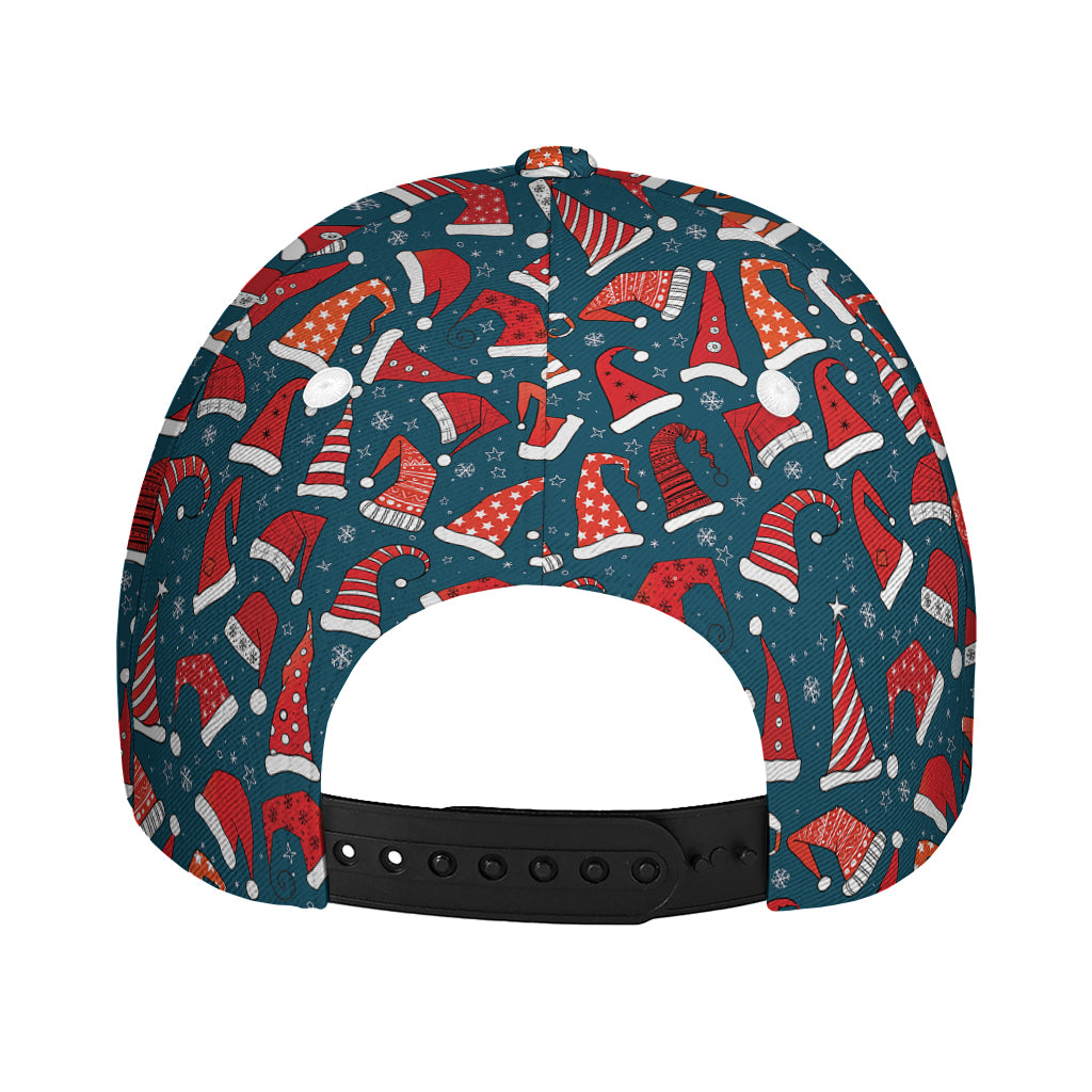 Christmas Santa Hats Pattern Print Baseball Cap