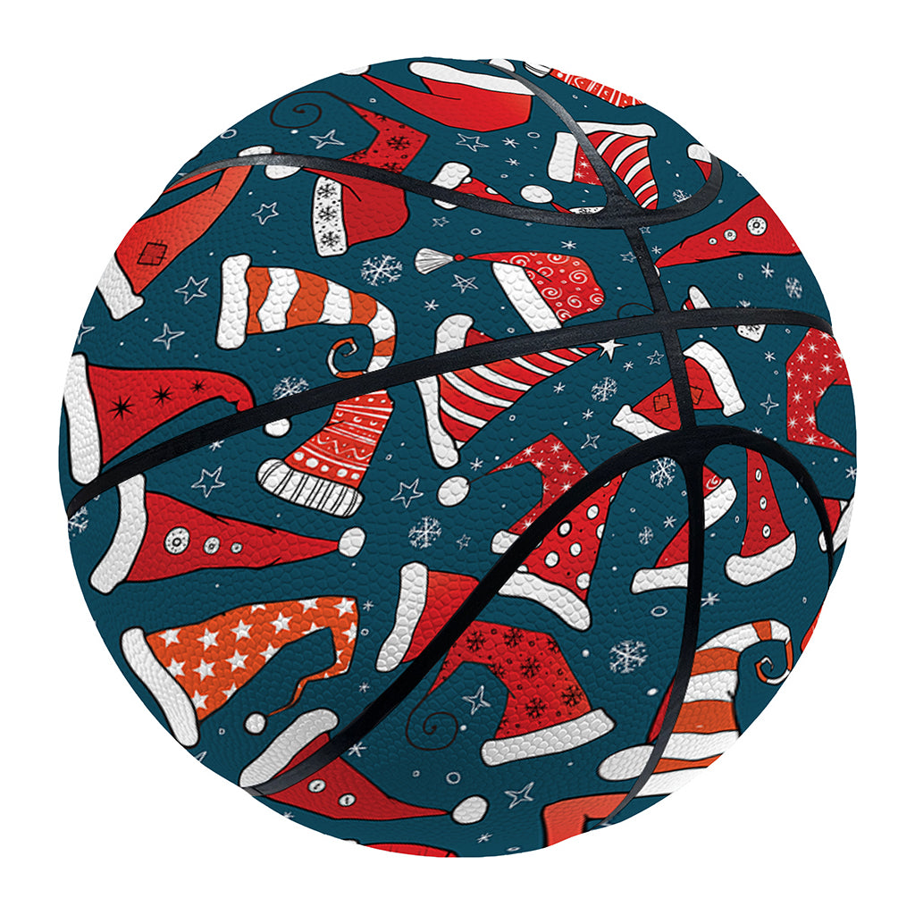 Christmas Santa Hats Pattern Print Basketball