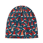Christmas Santa Hats Pattern Print Beanie