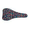 Christmas Santa Hats Pattern Print Bicycle Seat Cover