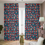 Christmas Santa Hats Pattern Print Blackout Pencil Pleat Curtains