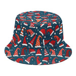 Christmas Santa Hats Pattern Print Bucket Hat