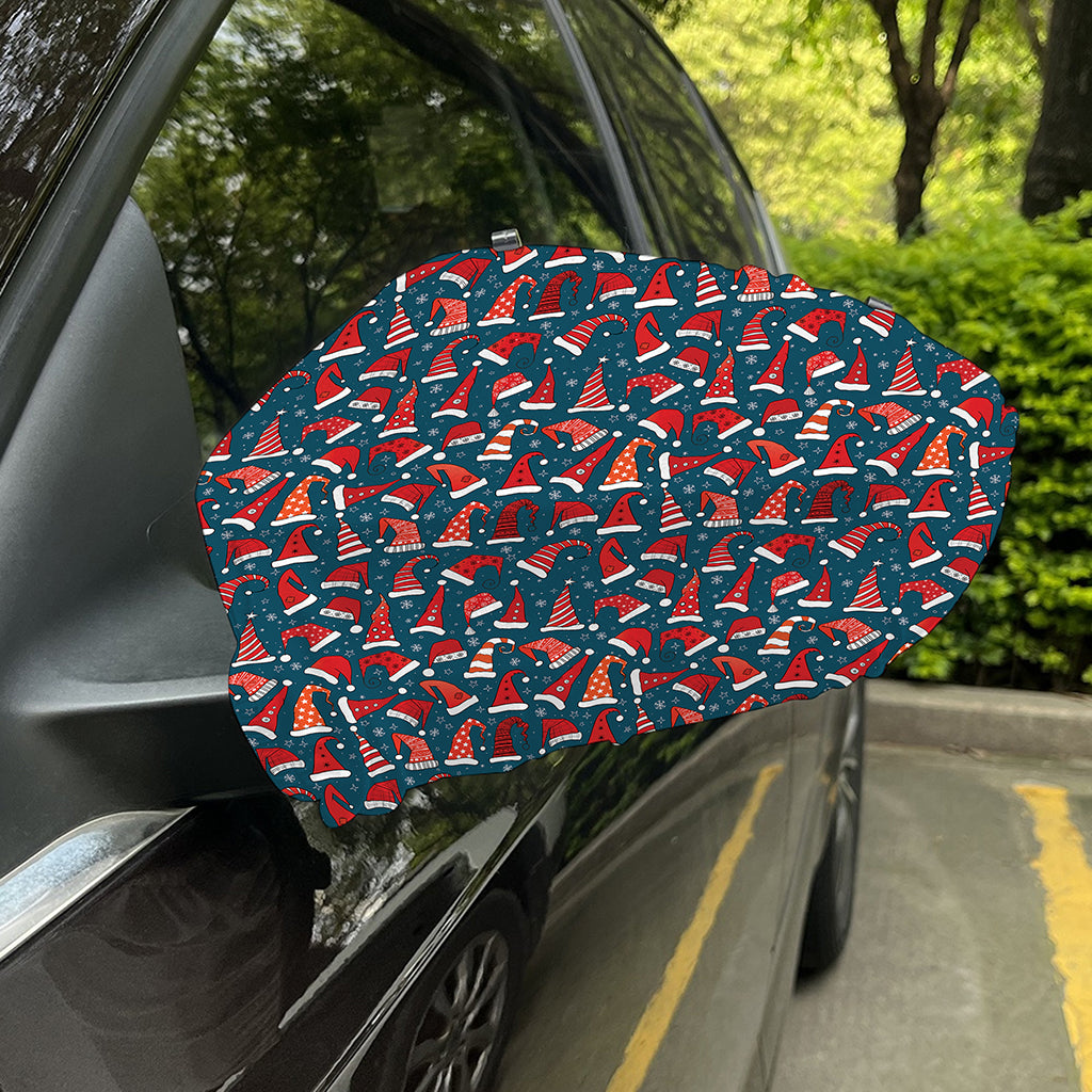 Christmas Santa Hats Pattern Print Car Side Mirror Covers