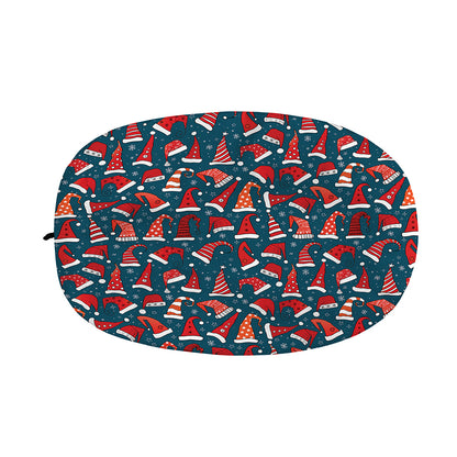 Christmas Santa Hats Pattern Print Car Side Mirror Covers