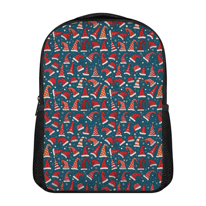 Christmas Santa Hats Pattern Print Casual Backpack