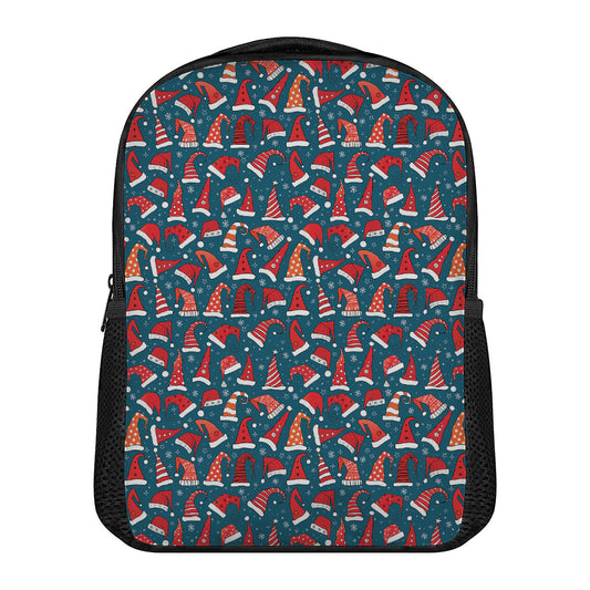 Christmas Santa Hats Pattern Print Casual Backpack