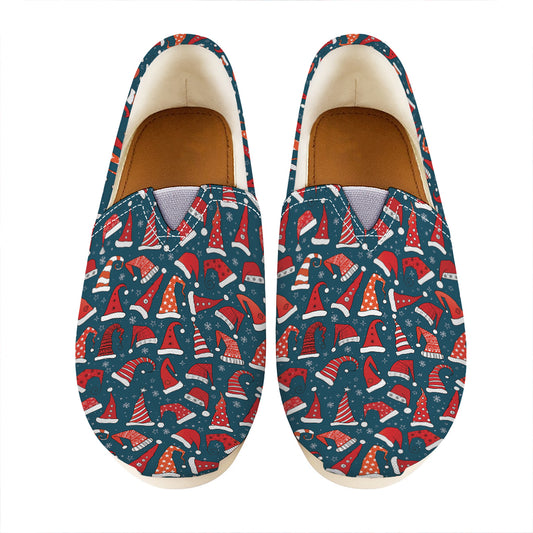 Christmas Santa Hats Pattern Print Casual Shoes