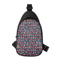 Christmas Santa Hats Pattern Print Sling Bag
