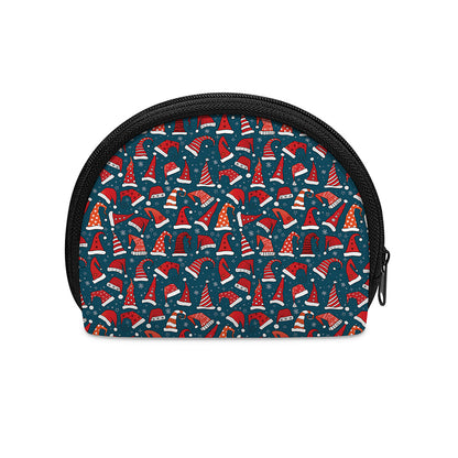 Christmas Santa Hats Pattern Print Coin Purse