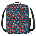 Christmas Santa Hats Pattern Print Crossbody Lunch Bag