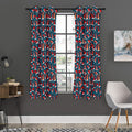 Christmas Santa Hats Pattern Print Grommet Curtain Panels