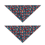 Christmas Santa Hats Pattern Print Dog Bandana