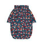 Christmas Santa Hats Pattern Print Dog Zip Up Hoodie