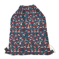 Christmas Santa Hats Pattern Print Drawstring Bag