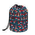 Christmas Santa Hats Pattern Print Drawstring Makeup Bag
