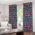 Christmas Santa Hats Pattern Print Extra Wide Grommet Curtains