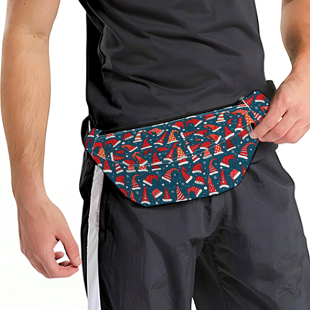 Christmas Santa Hats Pattern Print Fanny Pack
