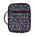 Christmas Santa Hats Pattern Print Front Pocket Bible Bag