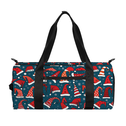 Christmas Santa Hats Pattern Print Gym Bag