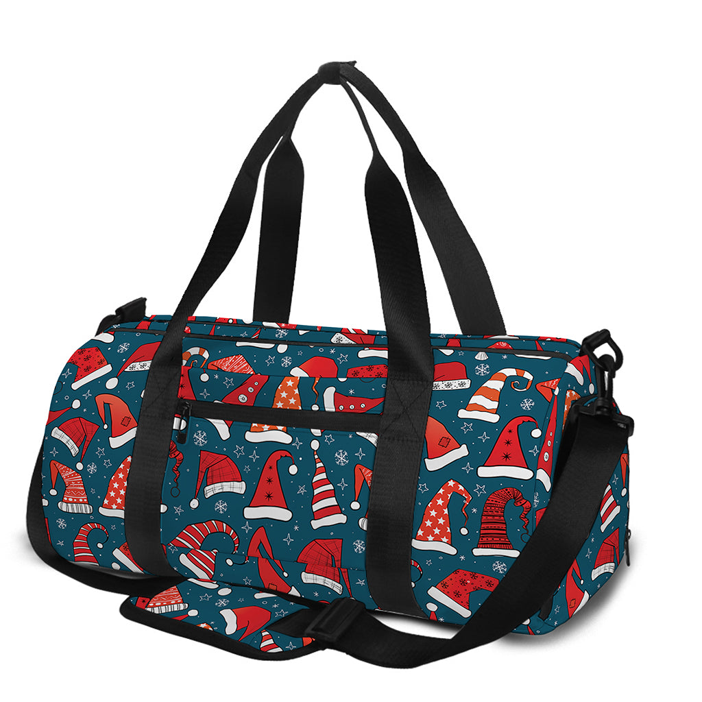 Christmas Santa Hats Pattern Print Gym Bag