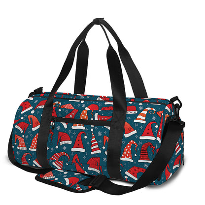 Christmas Santa Hats Pattern Print Gym Bag