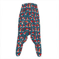 Christmas Santa Hats Pattern Print Hammer Pants