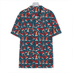 Christmas Santa Hats Pattern Print Hawaiian Shirt