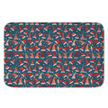 Christmas Santa Hats Pattern Print Indoor Door Mat
