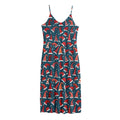 Christmas Santa Hats Pattern Print Jersey Midi Cami Dress