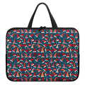 Christmas Santa Hats Pattern Print Laptop Sleeve With Handle